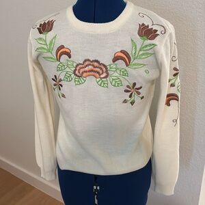 Vintage embroidered sweater